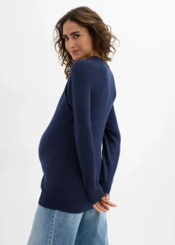 2-in-1 Umstands- und Stillpullover aus reiner Bio-Baumwolle