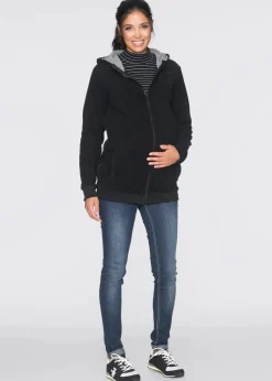2-in-1 Umstands- und Tragejacke aus Fleece