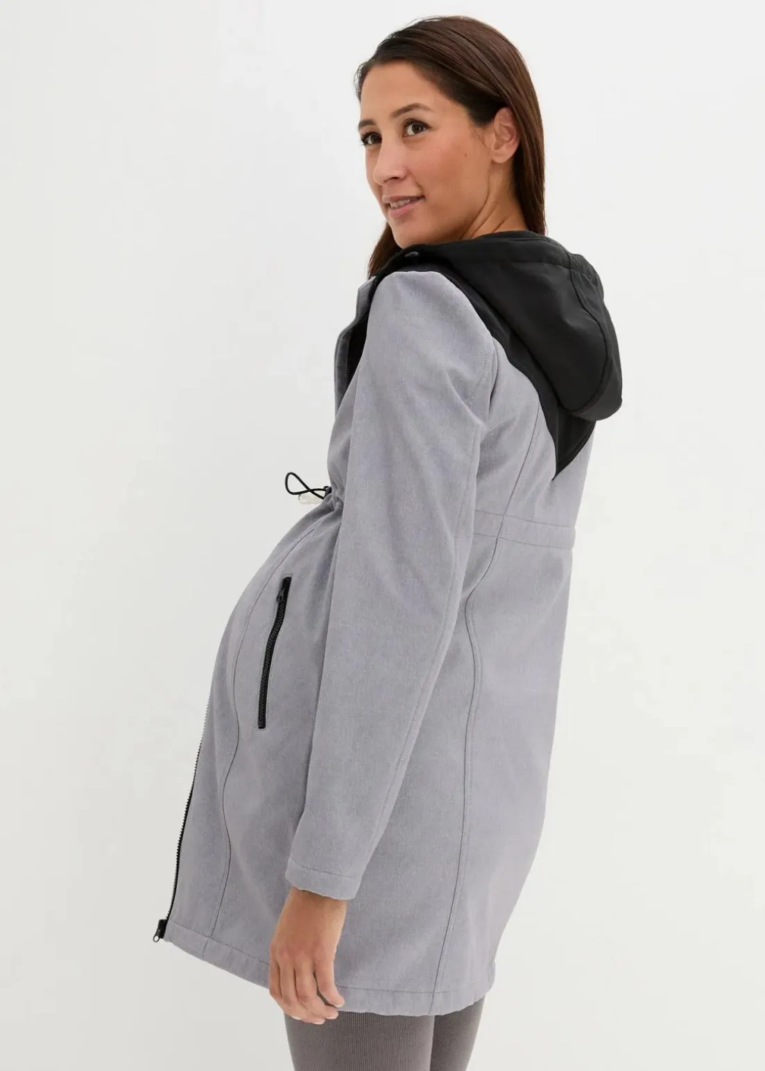 3-in-1 Umstands- und Tragemantel aus Softshell