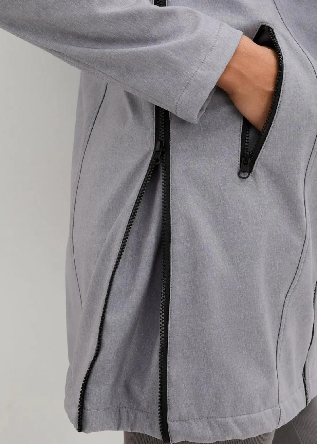 3-in-1 Umstands- und Tragemantel aus Softshell