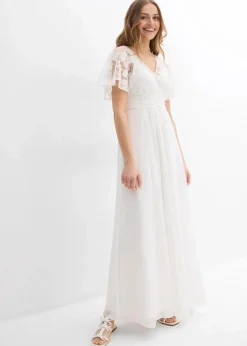 2-in-1 Umstandsbrautkleid mit diskreter Stillfunktion