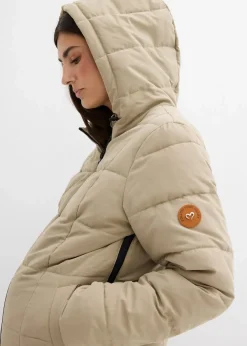 3-in-1 Umstandssteppmantel und Tragemantel mit recyceltem Polyester