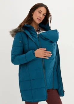 3-in-1 warm wattierte Umstands- und Tragejacke