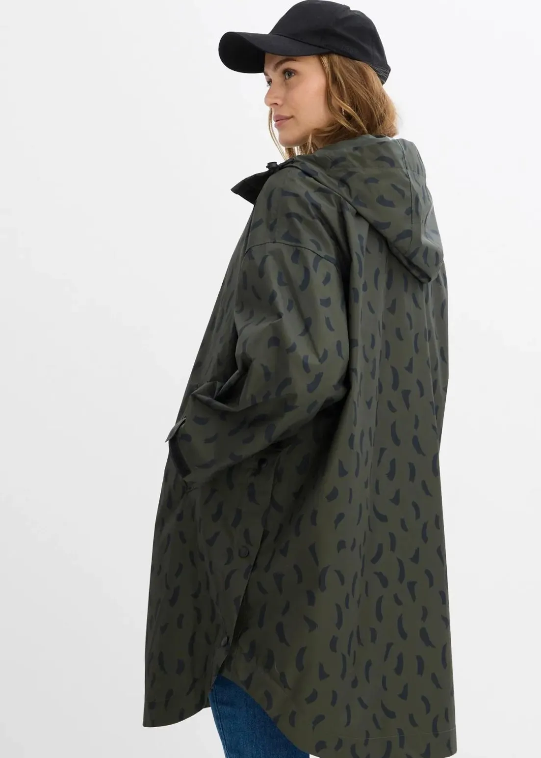 3-in-1 wetterfestes Umstands-Regencape mit Trageeinsatz mit Beutel