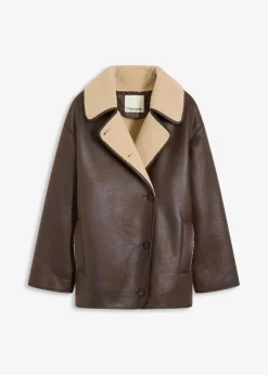 Jacke aus Lammfellimitat