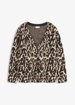 Jacquard-Strickjacke