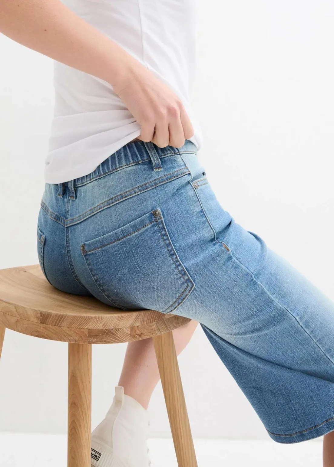 Jeans Bermuda High Waist, Bequembund