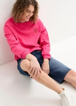 Jeans Bermuda High Waist, Bequembund