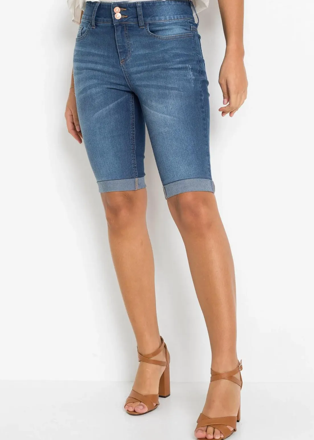 Jeans Bermuda Mid Waist