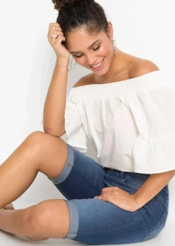 Jeans Bermuda Mid Waist