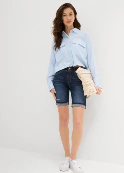 Jeans Bermuda Mid Waist