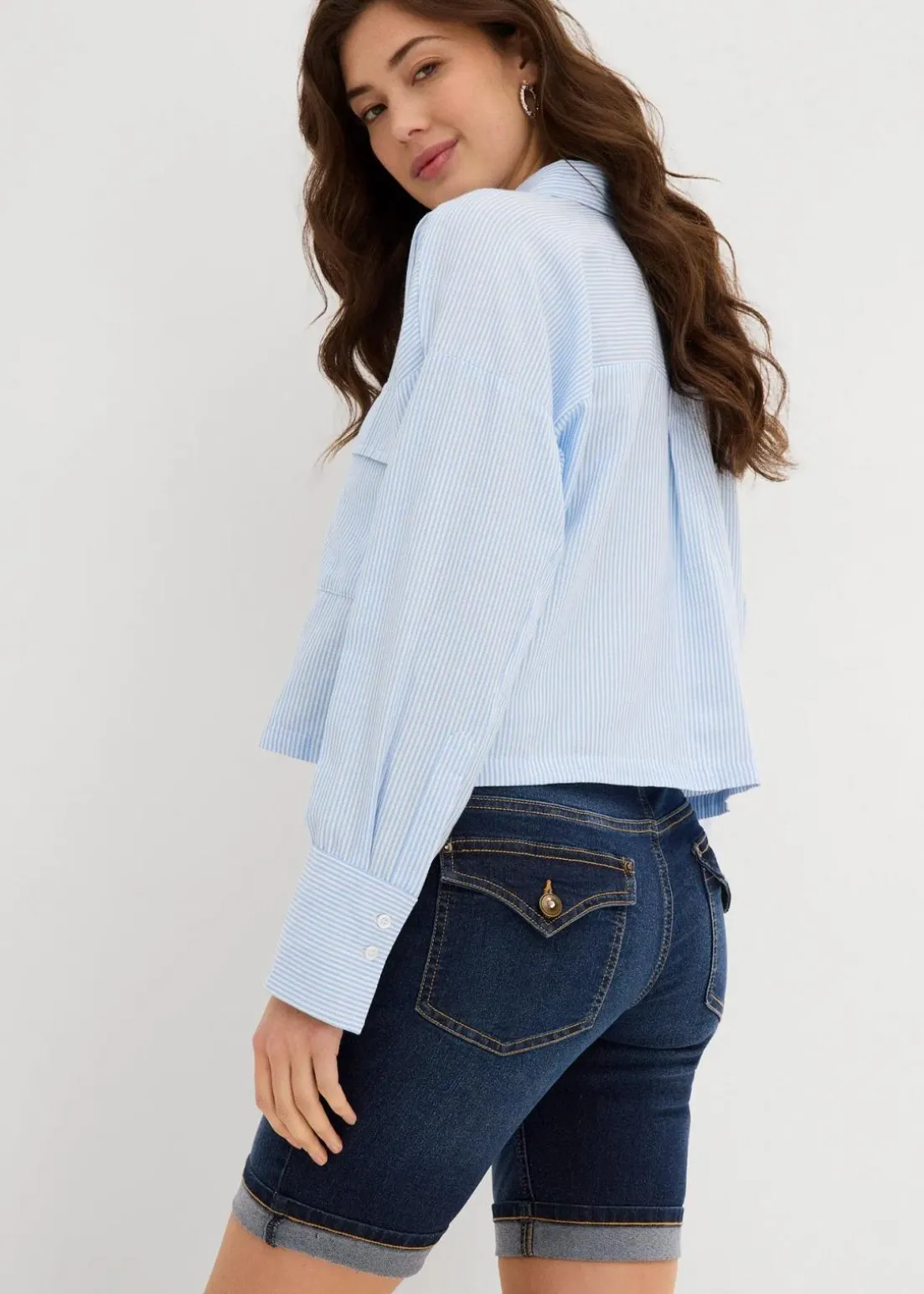 Jeans Bermuda Mid Waist