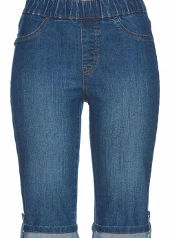 Jeans Bermuda Mid Waist, Bequembund