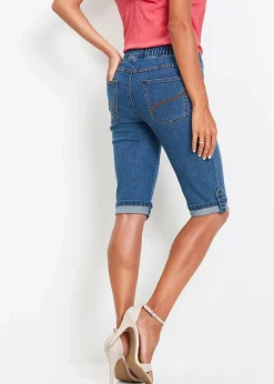 Jeans Bermuda Mid Waist, Bequembund