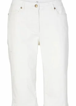 Jeans Bermuda Mid Waist mit gekrempeltem Saum