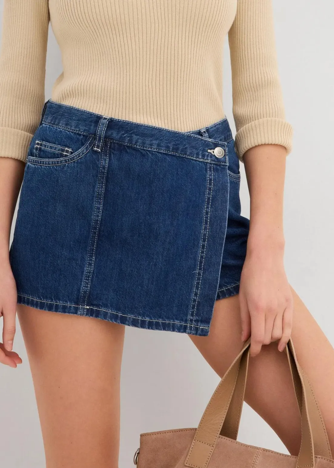 Jeans Hosenrock, Mid Waist