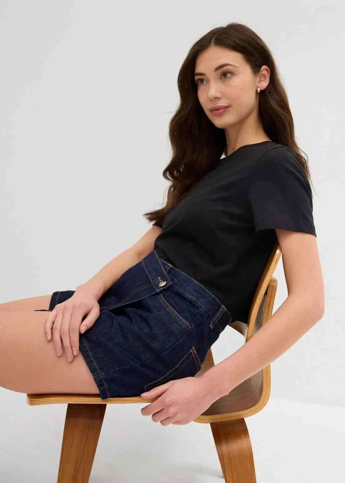 Jeans Hosenrock, Mid Waist