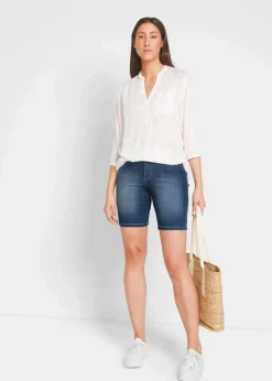 Jeans-Bermuda Mid Waist