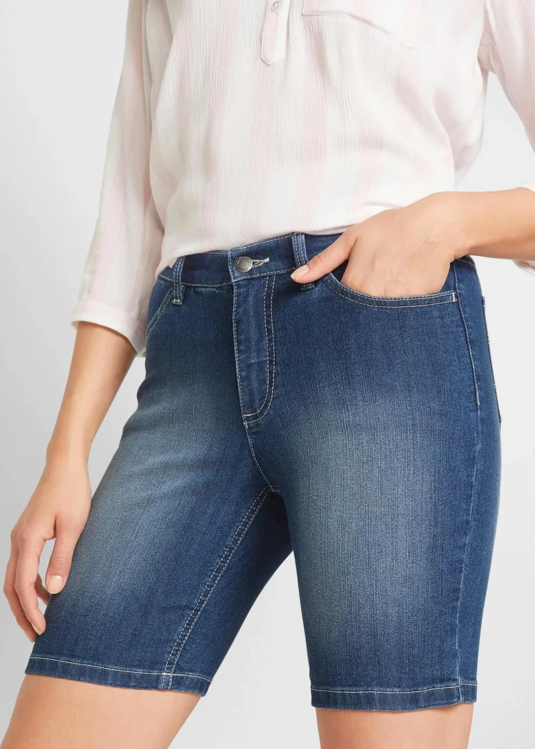 Jeans-Bermuda Mid Waist