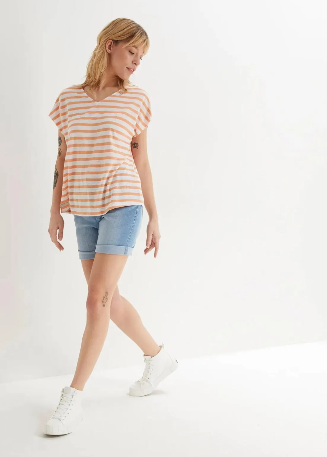 Jeans-Bermuda Mid Waist