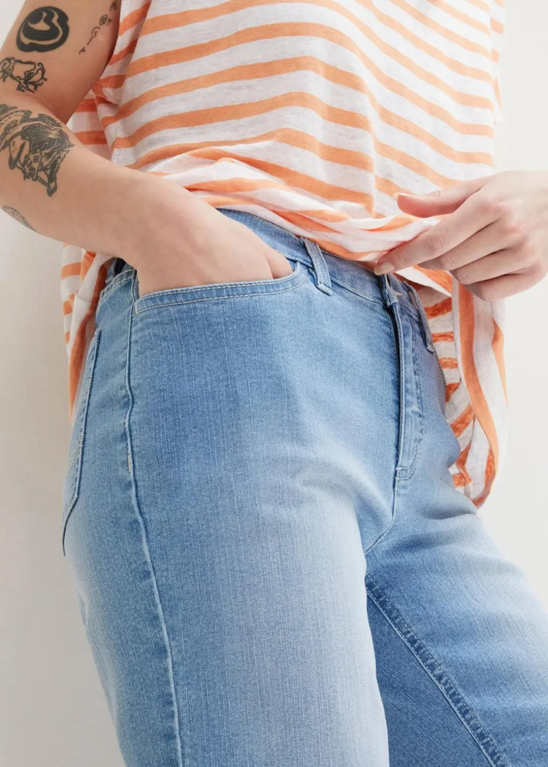 Jeans-Bermuda Mid Waist