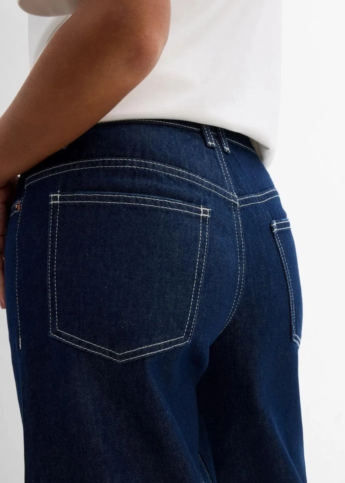 Jeans-Bermuda Mid Waist, Low Stretch