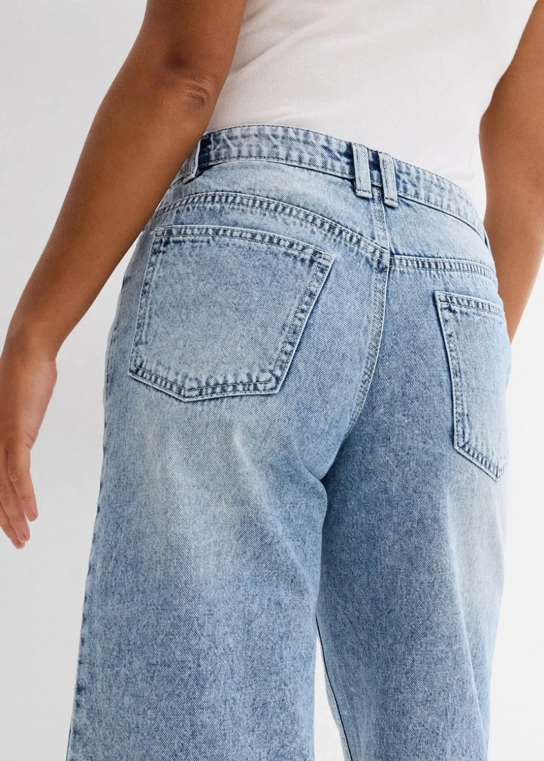 Jeans-Bermuda Mid Waist, Low Stretch