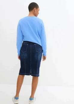 Jeansrock High Waist, Bequembund