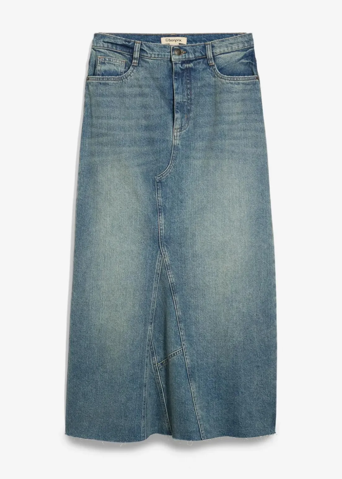 Jeansrock, Mid Waist, Maxi Length