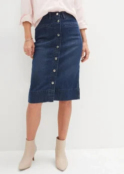 Jeansrock Mid Waist, Stretch