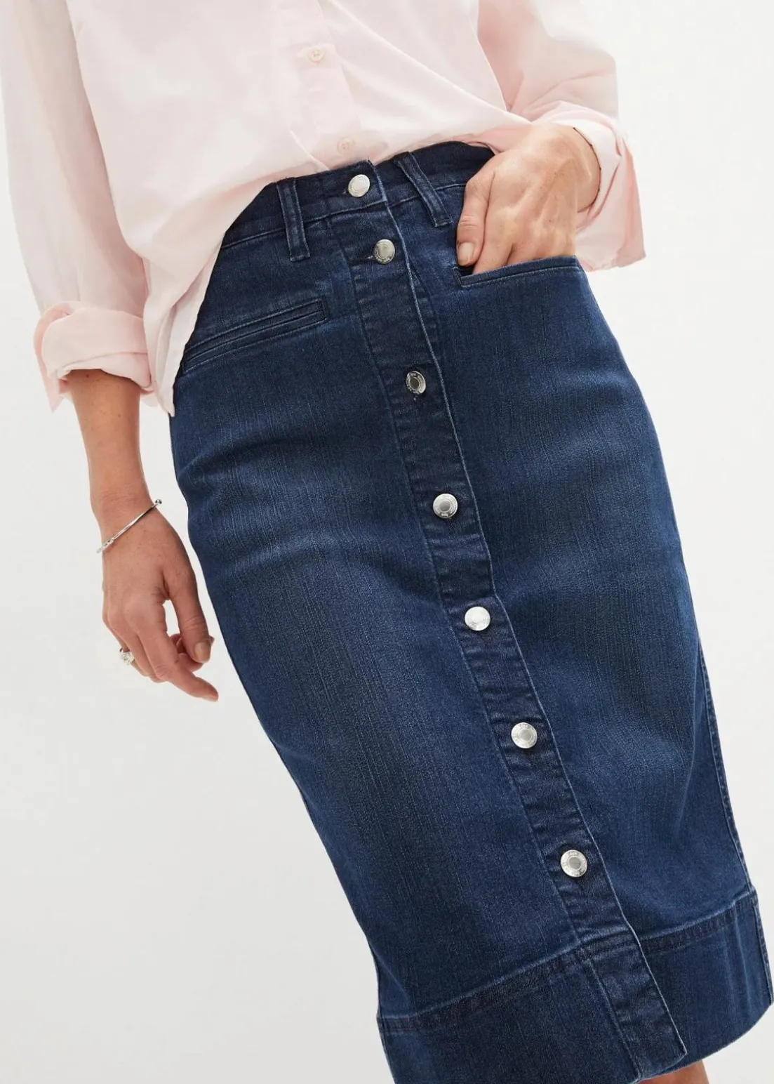 Jeansrock Mid Waist, Stretch