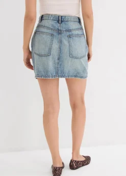 Jeansrock mit asymmetrischem Bund