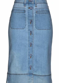 Jeansrock mit Knöpfen