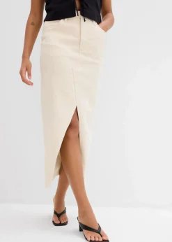 Jeansrock mit Schlitz