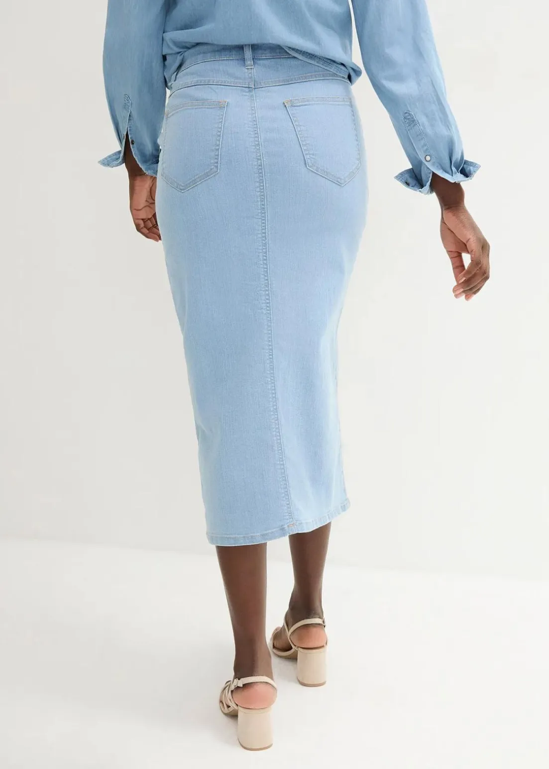 Jeansrock mit Schlitz