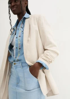 Jeansrock mit Schlitz