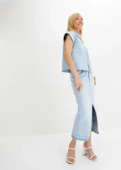 Jeansrock mit Schlitz