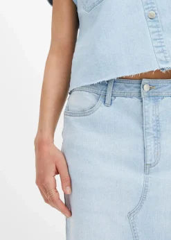 Jeansrock mit Schlitz