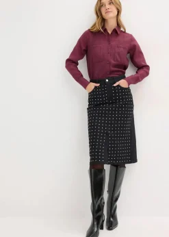 Jeansrock mit Strassapplikation