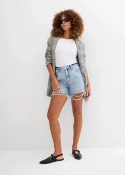 Jeans-Shorts High Waist, Low Stretch