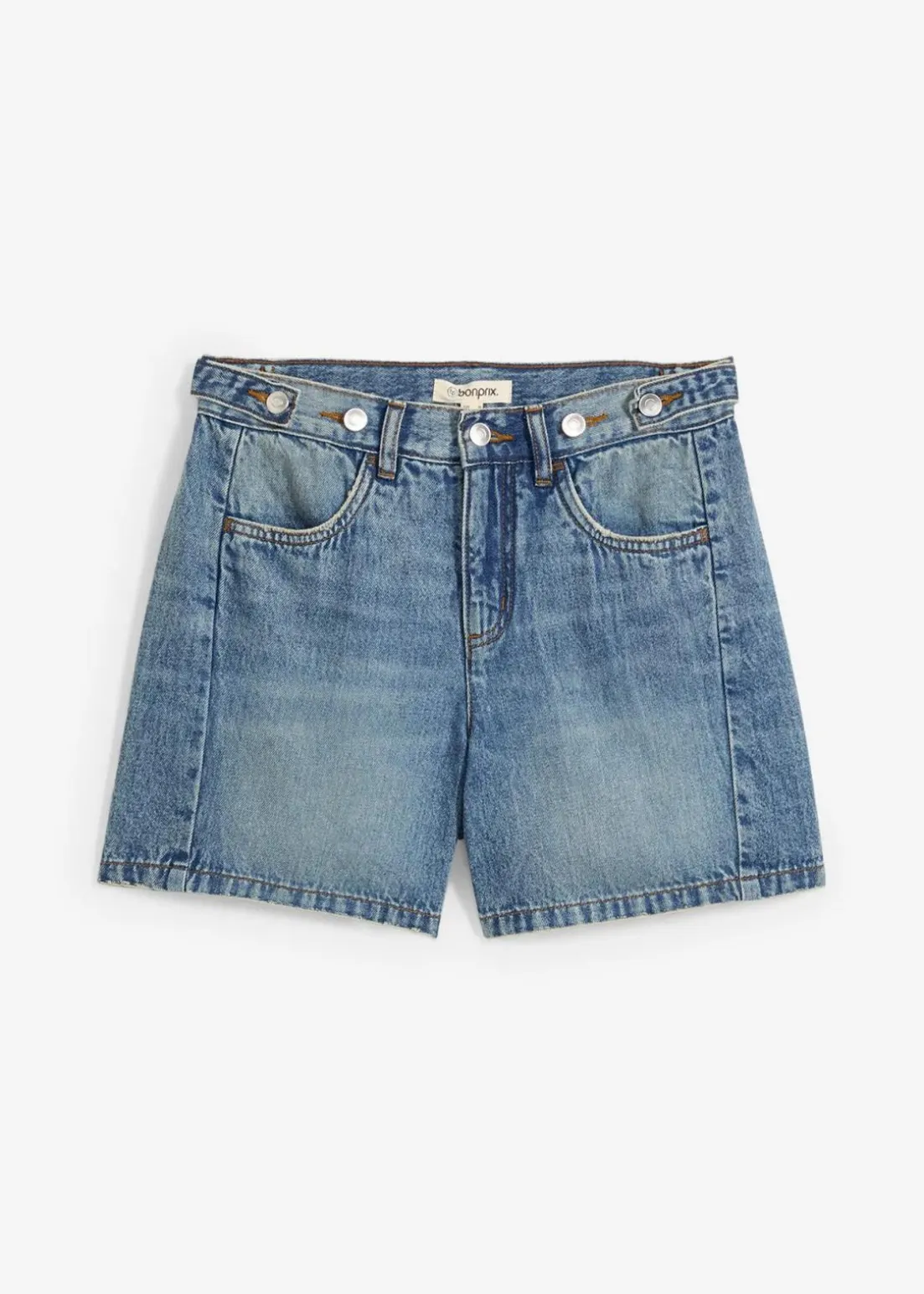 Jeans-Shorts Mid Waist, Low Stretch
