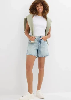 Jeans-Shorts Mid Waist, Low Stretch