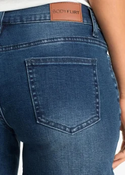 Jeans-Shorts Mid Waist, Stickerei