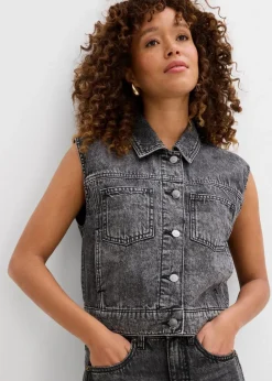 Jeansweste aus Baumwolle