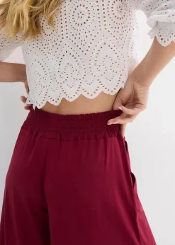 Jersey-Bermuda aus Viskose-Mix