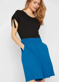 Jersey-Bermuda aus Viskose-Mix