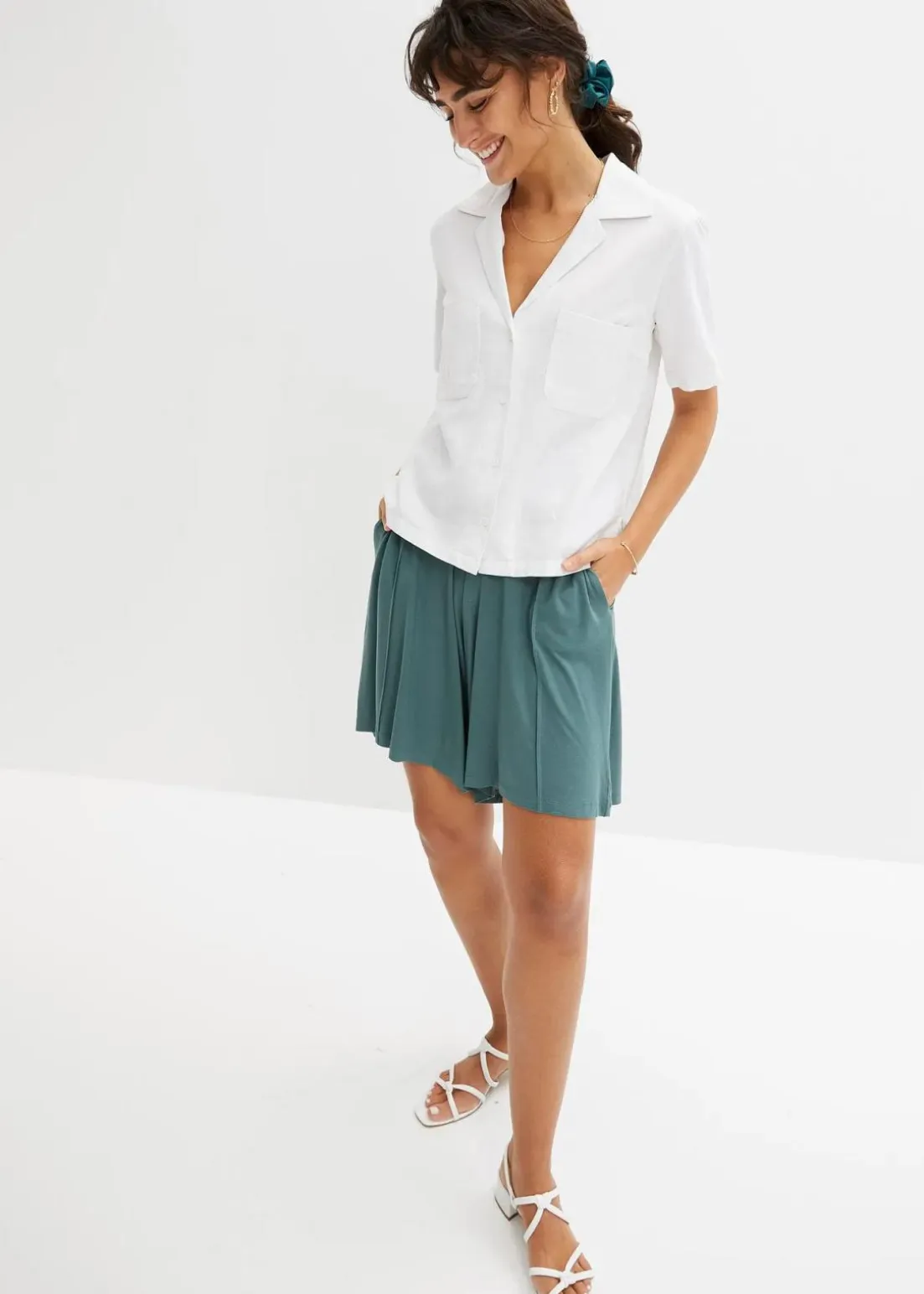 Jersey-Bermuda mit Bequembund