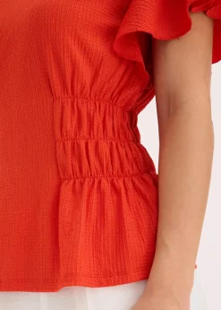 Jerseycrepe-Shirt mit Smock