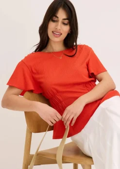 Jerseycrepe-Shirt mit Smock