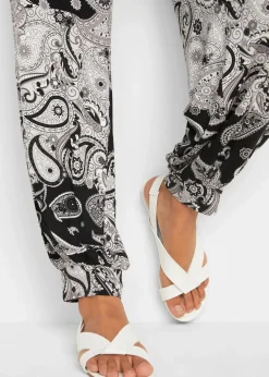 Jersey-Haremshose aus fließendem Viskose-Mix